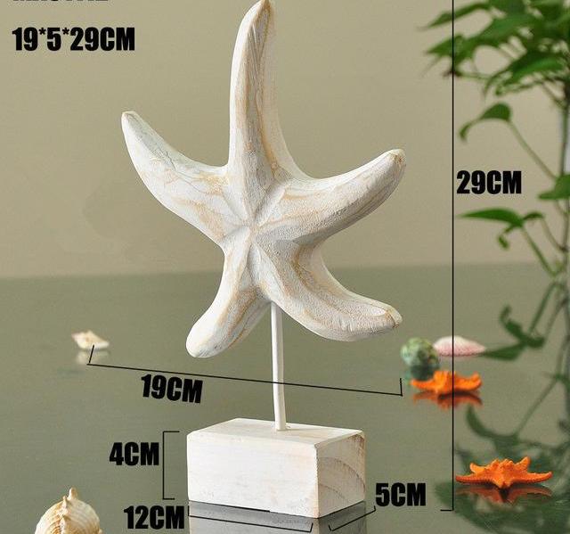 Wooden Starfish Home Ornaments