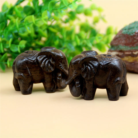 6cm Wood Elephant Miniature